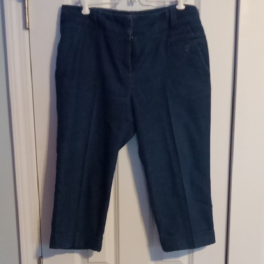 Larry Levine Blue Ankle Pants
